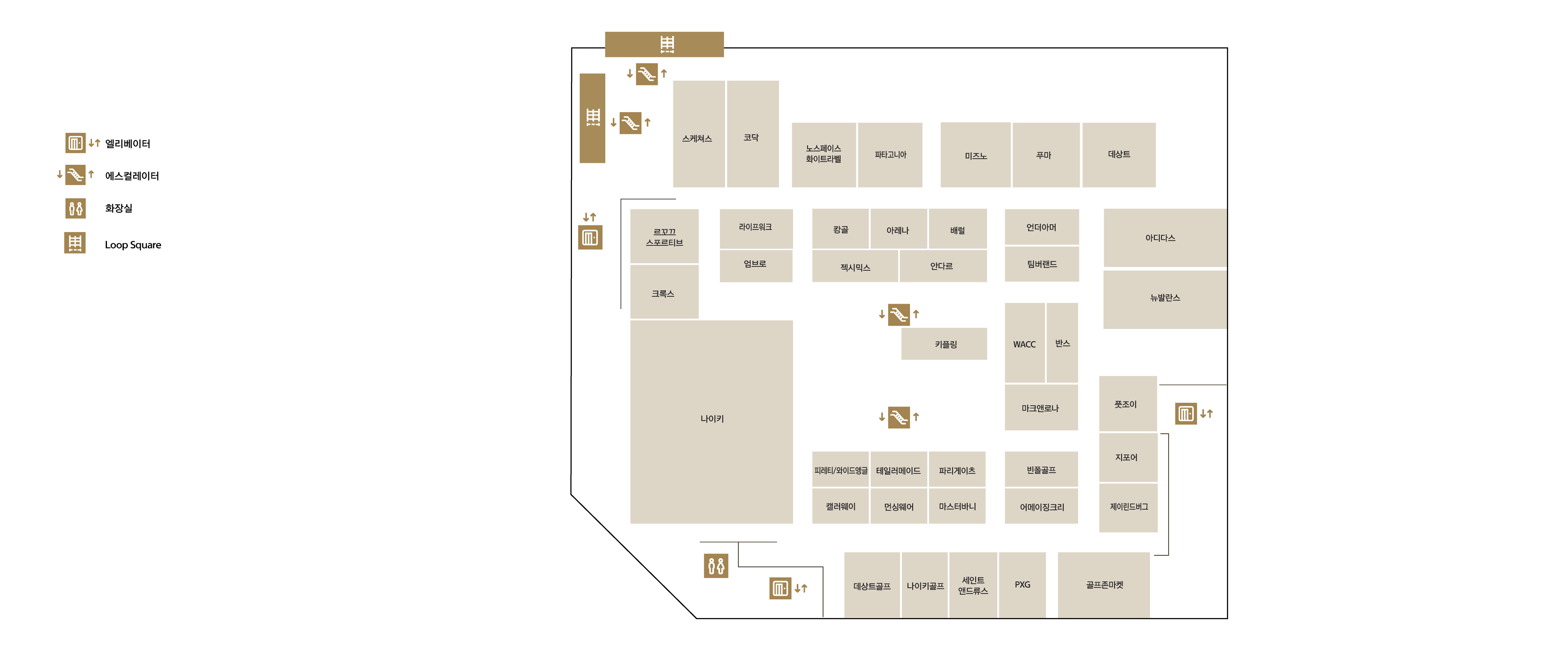 갤러리아광교 7F 층별안내 이미지 입니다.