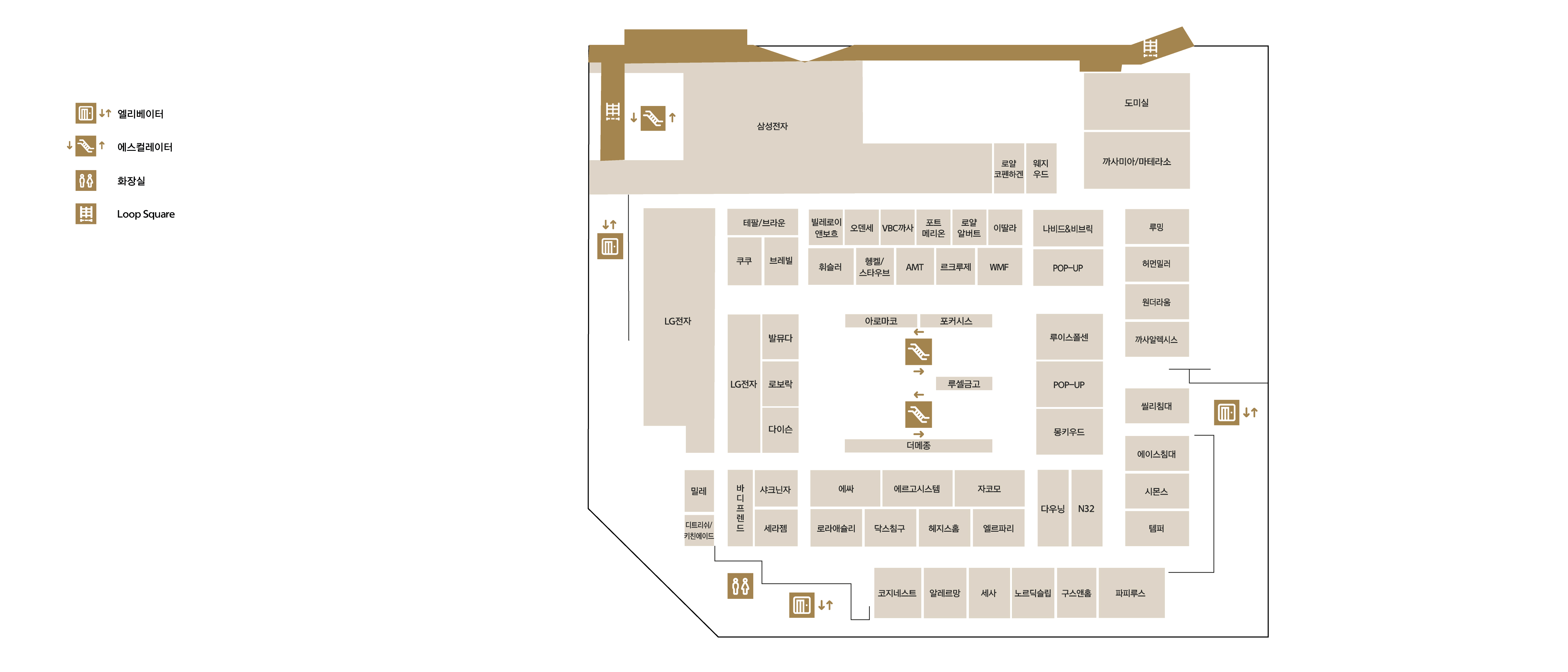 갤러리아광교 8F 층별안내 이미지 입니다.
