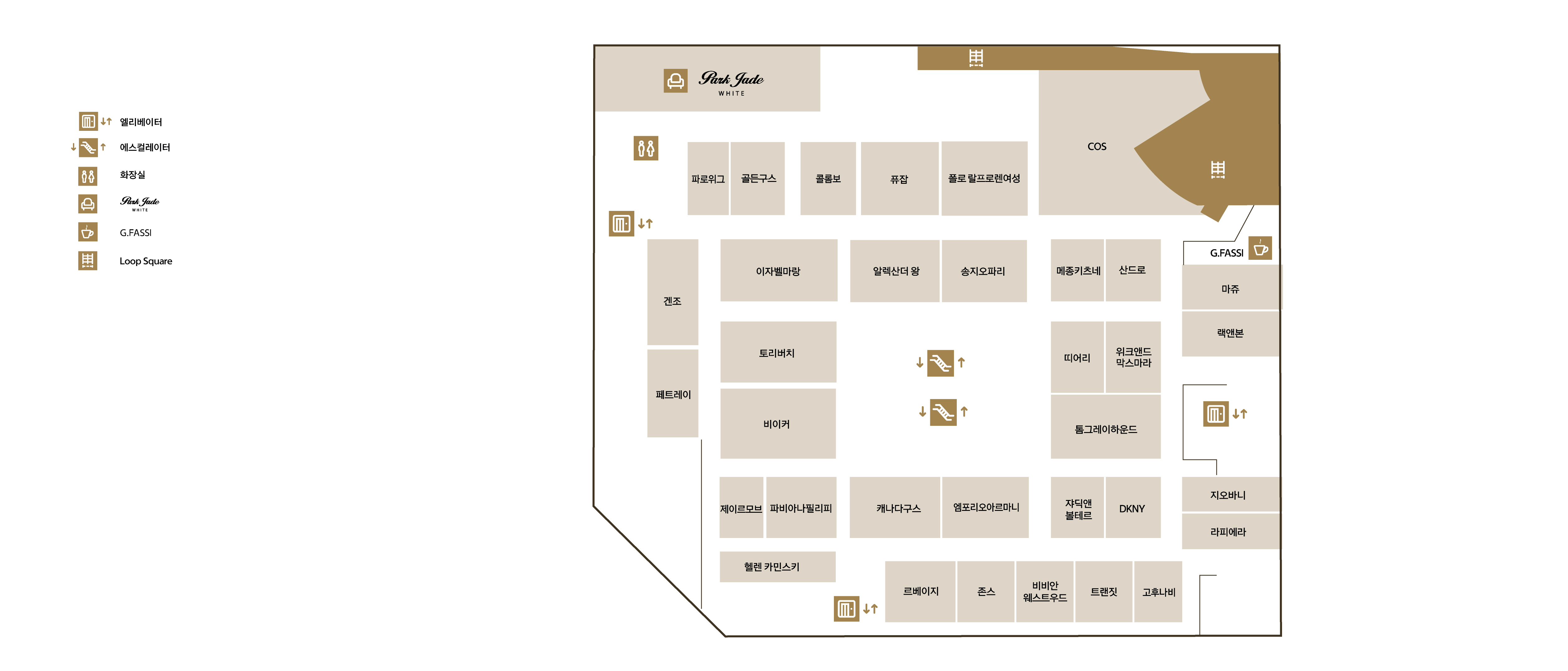 갤러리아광교 3F 층별안내 이미지 입니다.
