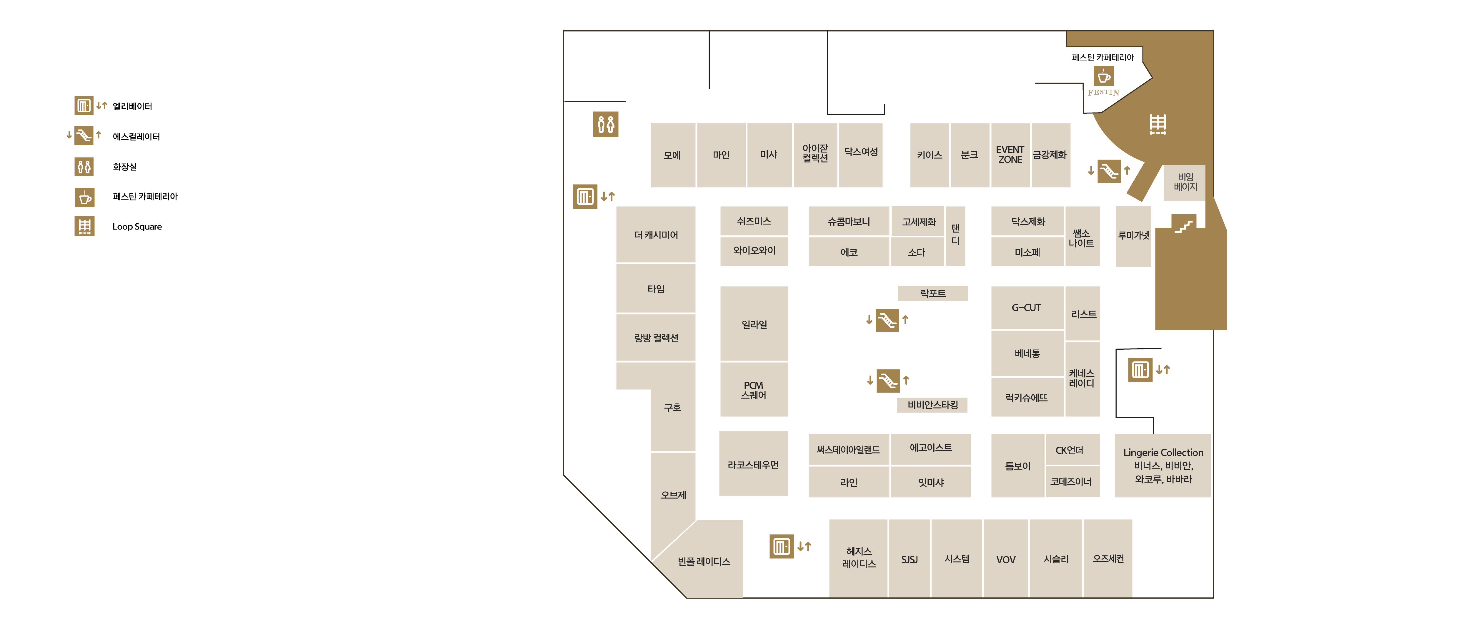 갤러리아광교 4F 층별안내 이미지 입니다.