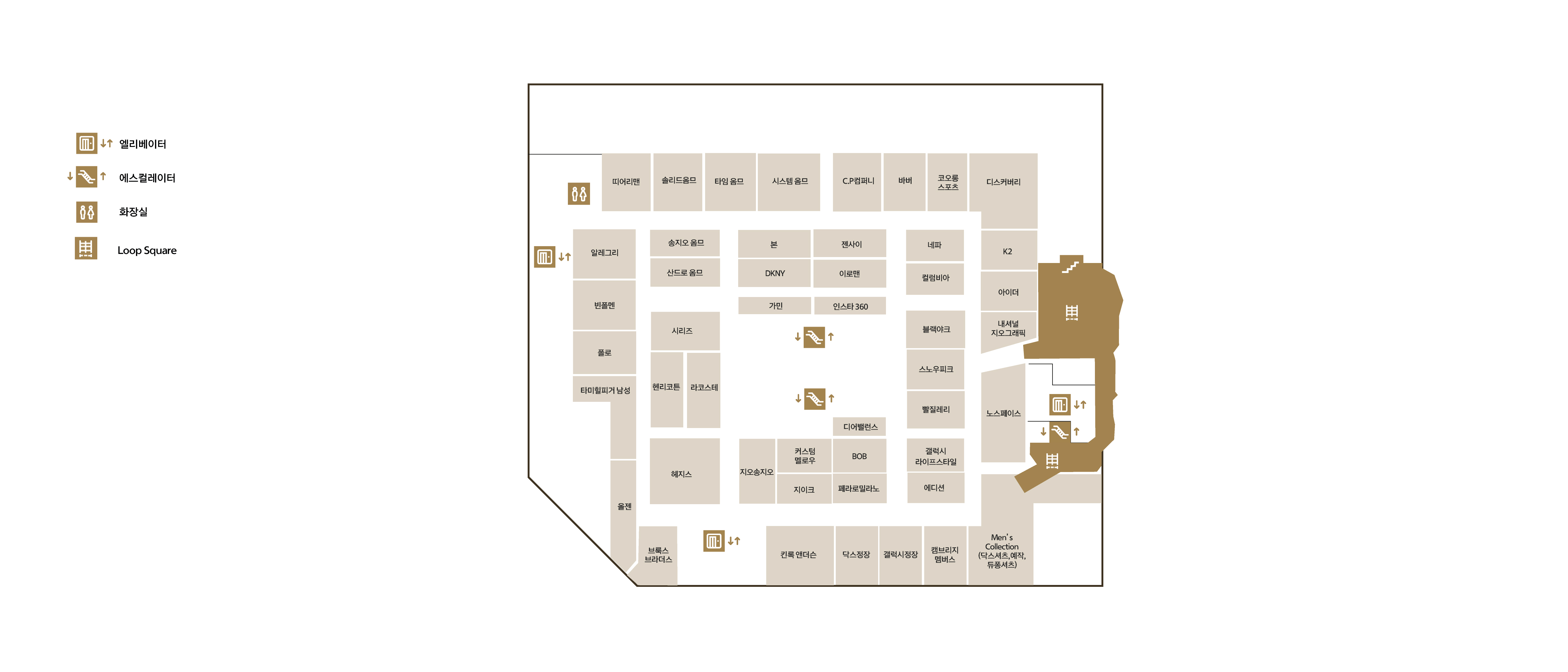 갤러리아광교 5F 층별안내 이미지 입니다.