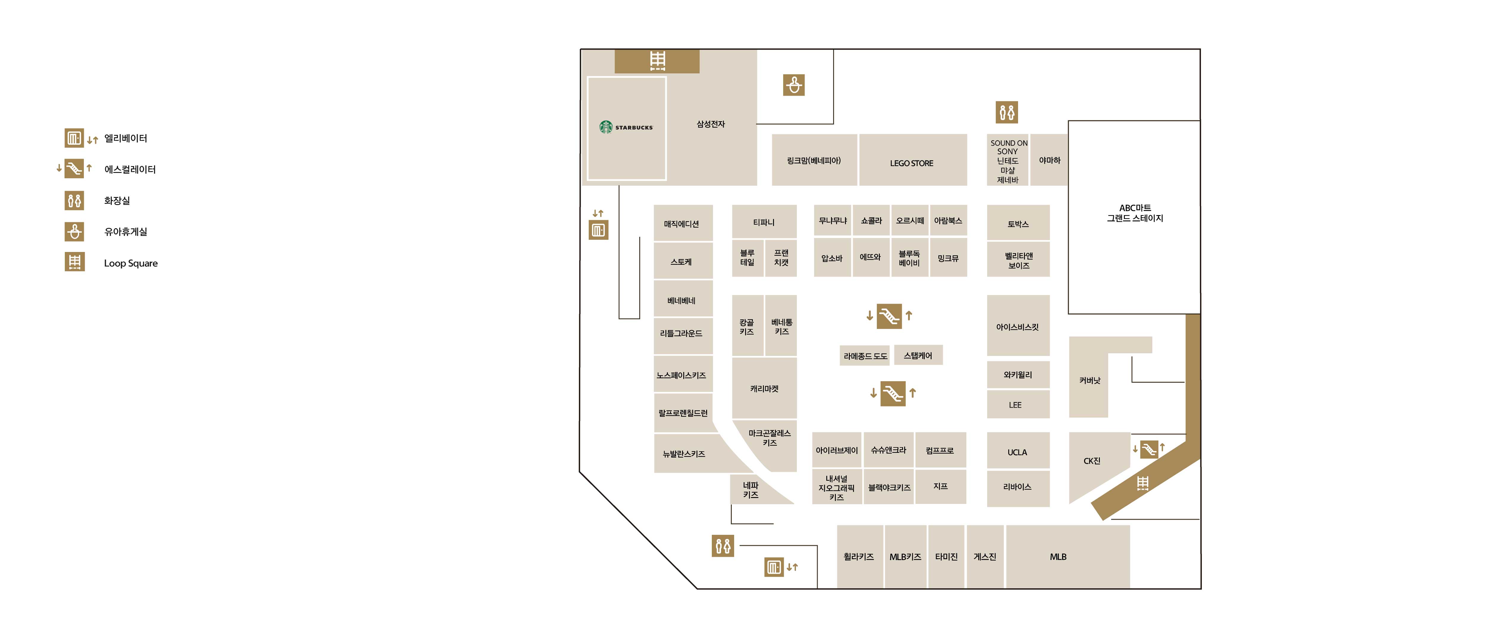 갤러리아광교 6F 층별안내 이미지 입니다.